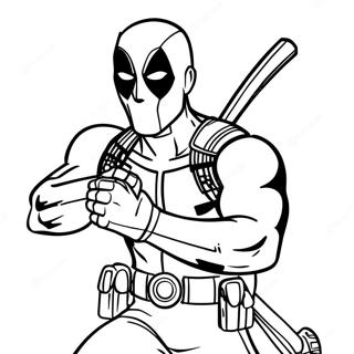 Deadpool En Action Page A Colorier 30556-6656