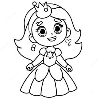 Rosalina Dans Une Robe Etincelante Page A Colorier 30907-6736