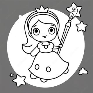 Rosalina Avec Une Baguette Etoilee Page A Colorier 30908-6737