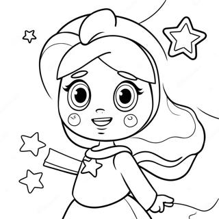 Rosalina Avec Une Baguette Etoilee Page A Colorier 30908-6738