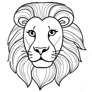 Page A Colorier De Lion Majestueux 3092-1461