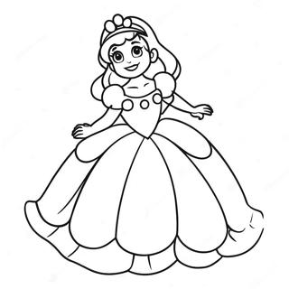 Page A Colorier De La Princesse Daisy Dans Une Robe Etincelante 31088-6774