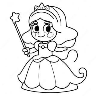 Page A Colorier De La Princesse Daisy Avec Une Baguette Magique 31089-6778