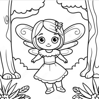 Page A Colorier De La Fee Enchantee Dans Une Foret 31185-6798