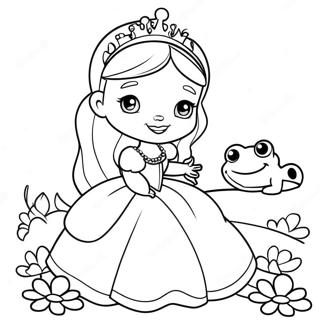 Princesse Et Grenouille Pages À Colorier