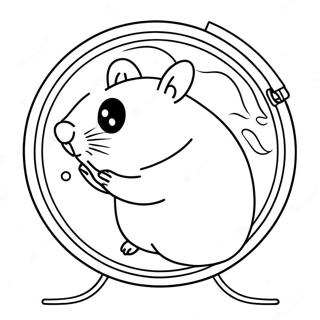 Mignon Hamster Dans Une Roue Page A Colorier 31645-6895