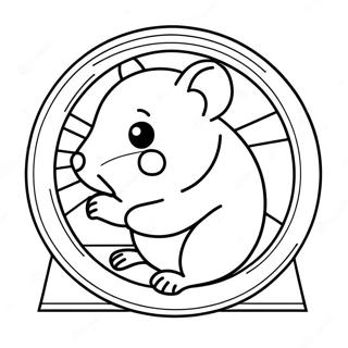 Mignon Hamster Dans Une Roue Page A Colorier 31645-6896