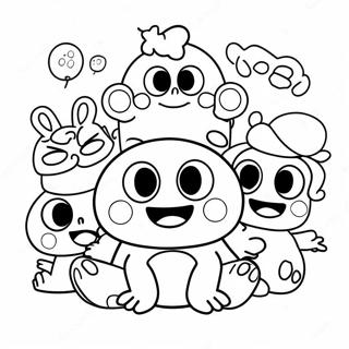 Page A Colorier De Keroppi Heureux Avec Des Amis 32200-7017