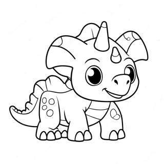 Page A Colorier De Triceratops Mignon 32284-7034