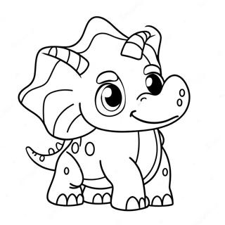 Page A Colorier De Triceratops Mignon 32284-7035