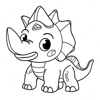 Page A Colorier De Triceratops Mignon 32284-7036