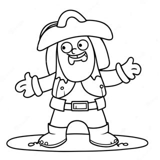 Page A Colorier De Patrick Etoile En Costume De Pirate 32461-7077