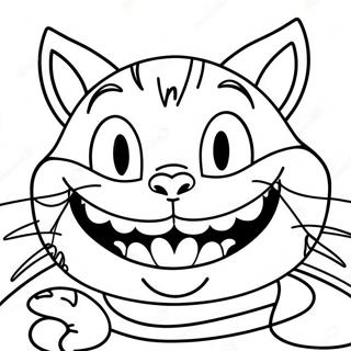 Page A Colorier Du Chat De Cheshire Sourire 32551-7097