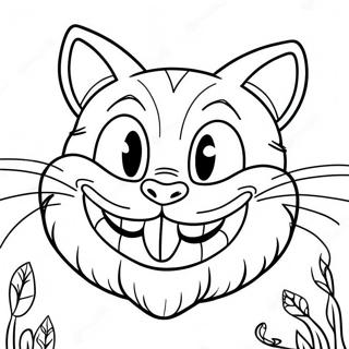 Page A Colorier Du Chat De Cheshire Sourire 32551-7098