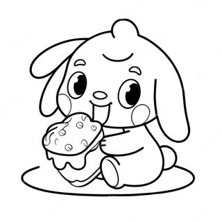 Page A Colorier De Cinnamoroll Mangeant Une Patisserie 3293-1433