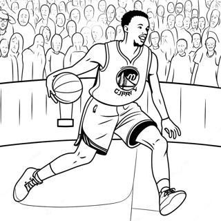 Page A Colorier De Steph Curry Dribblant Le Ballon 32985-7197