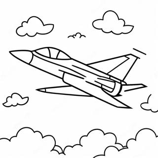 Jet Colore Dans Le Ciel Page A Colorier 33164-7235