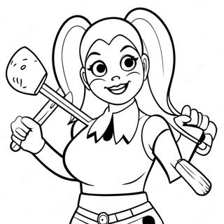 Harley Quinn Avec Un Maillet Page A Colorier 33261-7255