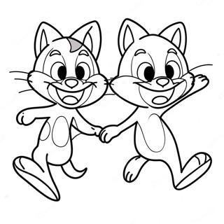 Tom Et Jerry Course Drole Page A Colorier 33348-7274