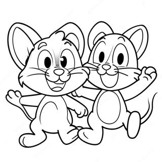 Tom Et Jerry Course Drole Page A Colorier 33348-7275