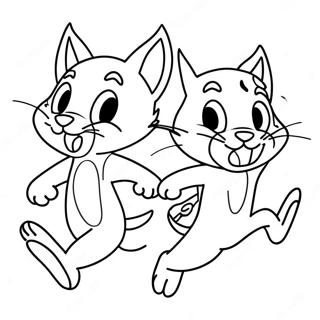 Tom Et Jerry Course Drole Page A Colorier 33348-7276