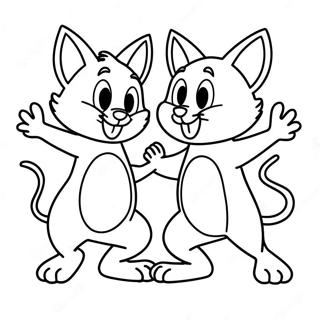 Tom Et Jerry Danse Ridicule Page A Colorier 33349-7277