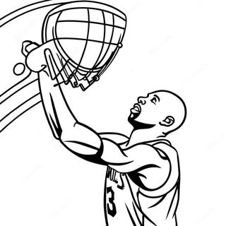 Page A Colorier De Kobe Bryant En Train De Dunker 33439-7296