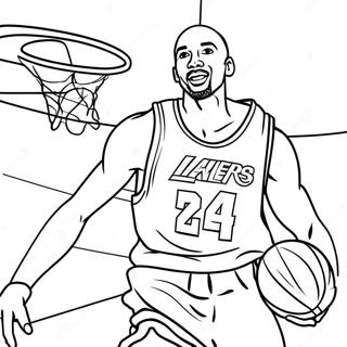 Page A Colorier De Kobe Bryant Tirant Au Panier 33440-7298