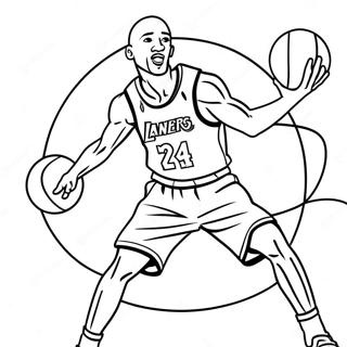 Page A Colorier De Kobe Bryant Tirant Au Panier 33440-7300