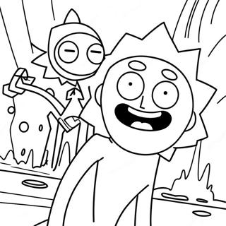 Page A Colorier Des Aventures De Rick Et Morty 33629-7336