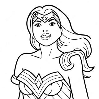 Page A Colorier De Wonder Woman Dans Son Costume Classique 33797-7377