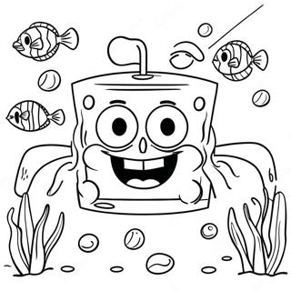 Page A Colorier De Laventure Sous Marine De Spongebob Squarepants 34085-7434