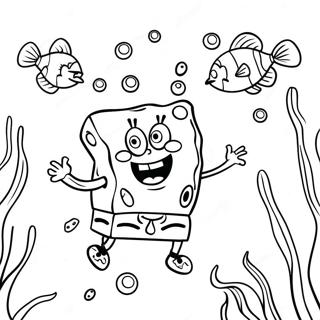 Page A Colorier De Laventure Sous Marine De Spongebob Squarepants 34085-7436