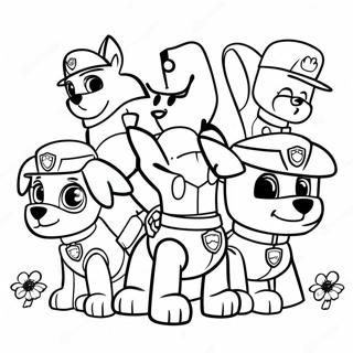 Page A Colorier De Lequipe De Sauvetage De Paw Patrol 34086-7437