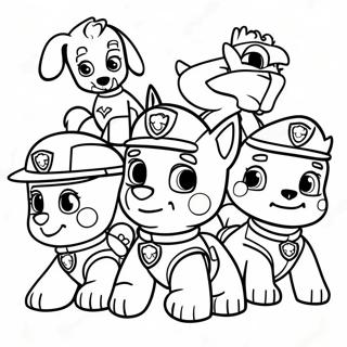 Page A Colorier De Lequipe De Sauvetage De Paw Patrol 34086-7438