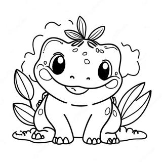 Page A Colorier De Bulbasaur Heureux Avec Un Grand Sourire 34160-7459