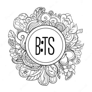 Logo De Bts Avec Un Fond Colore Page A Colorier 34436-7517