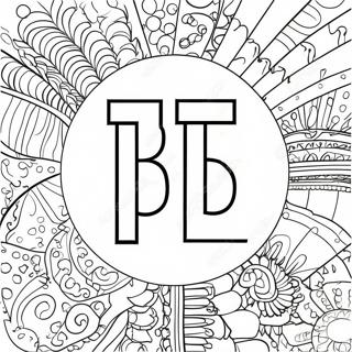 Logo De Bts Avec Un Fond Colore Page A Colorier 34436-7518