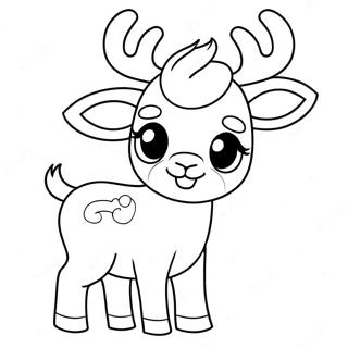 Page A Colorier Du Renne Mignon 3486-974