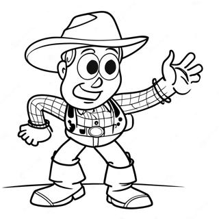 Woody En Pose Daction Page A Colorier 35328 7725