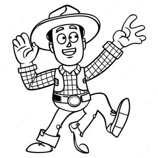 Woody En Pose Daction Page A Colorier 35328 7728