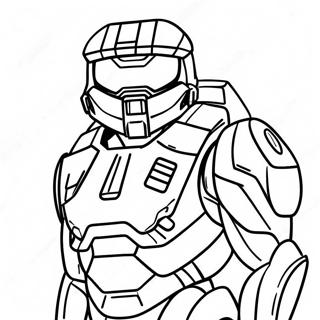 Page A Colorier Du Personnage Master Chief De Halo 35683-7793