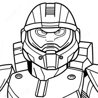 Page A Colorier Du Personnage Master Chief De Halo 35683-7795