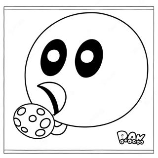 Page A Colorier De Pac Man Mangeant Des Points 35870-7834