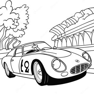 Page A Colorier De La Voiture De Course Ferrari Classique 35967-7857