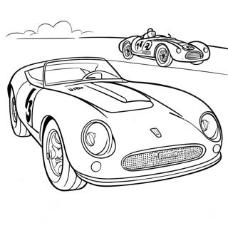 Page A Colorier De La Voiture De Course Ferrari Classique 35967-7860