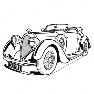 Page A Colorier De La Voiture Bugatti Classique 36053-7874