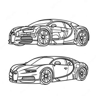 Page A Colorier De La Bugatti Chiron Elegante 36055-7882