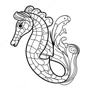 Page A Colorier Dun Hippocampe Majestueux Nageant 36139-7902