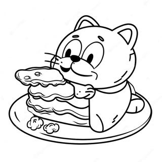 Page A Colorier De Garfield Mangeant Des Lasagnes 36230-7914